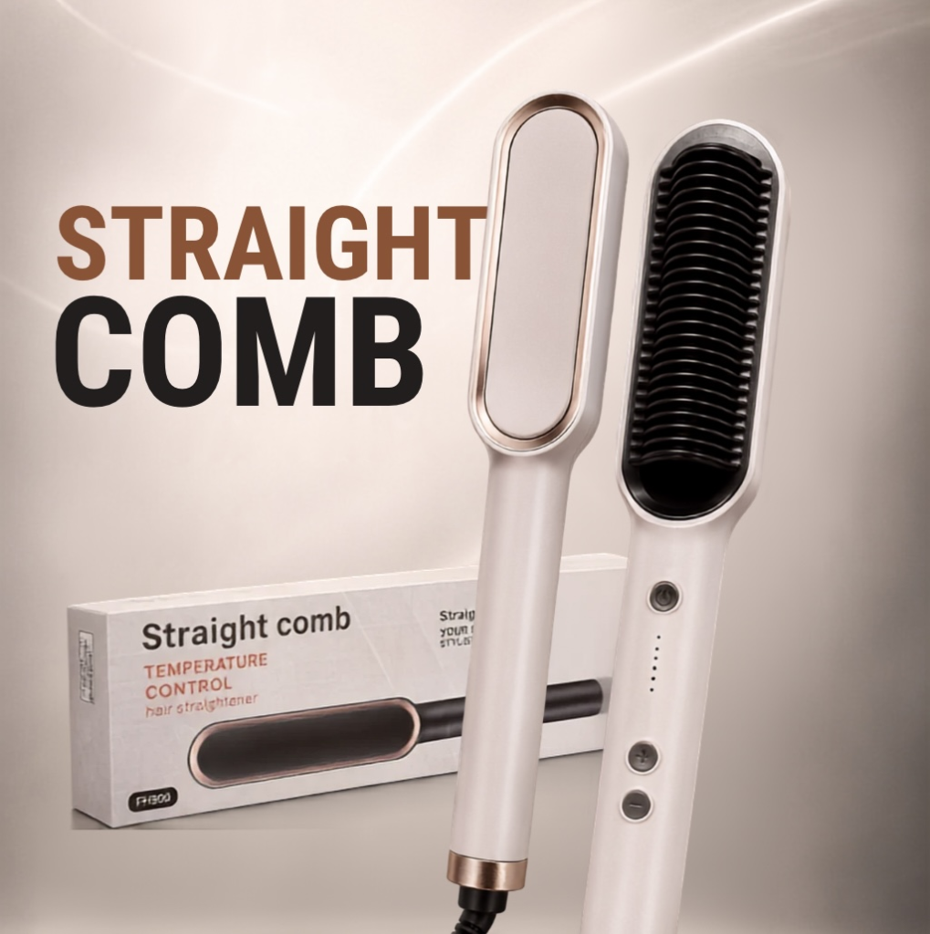 Hair straightening comb